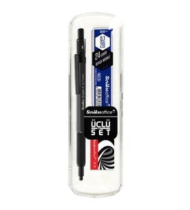 SCRIKSS GRAPH-X METAL 0.7MM VERSATİL KALEM 3'lü SET ANTRASİT