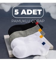 Sockslian Unisex 5 Çift Pamuklu Çorap – Nefes Alan Kumaş – Günlük Kullanım İçin İdeal