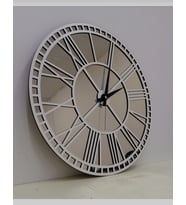 AYNALI ŞIK BAROK DUVAR SAATİ 50x50 cm