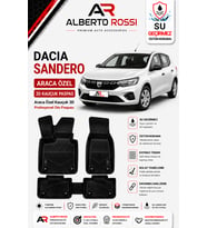 DACIA SANDERO 2020 - 2026 Araca Özel Kauçuk 3D Profesyonel Oto Paspası