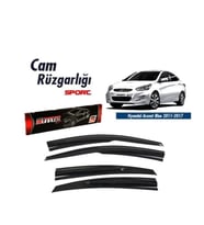 Hyundai Accent Blue Mugen Cam Rüzgarlığı 2011-2017 arası 4'lü Sunplex (Beyaz)