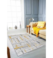 Sarı Spor Kaymaz Tabanlı Makinede Yıkanabilir Halı SY08 - 100 x 160 cm