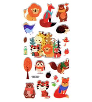 Sticker Kabartmalı Stiker Defter, Planlayıcı Etiket (LRI006) - 17X9 cm - Hayvanlar Alemi
