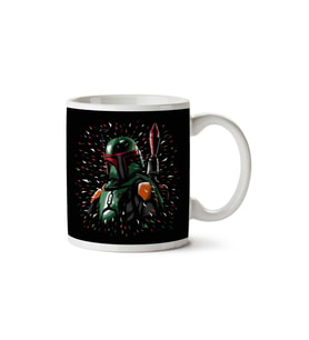 Star Wars Boba Fett Colour Flecks İki Tarafı Baskılı Kupa Bardak