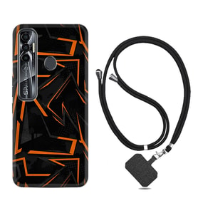 Tecno Spark 6 6 Go 8C 8 Pro 7 7 Pro Kılıf Boyun Askılı Silikon Zigzaglar 1651