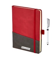 Kişiye Özel Cepli Premium Defter ve Roller Kalem Seti - Renk Seçenekli (Kırmızı)
