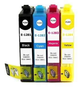 Photo Print® EPSON T1281-T1284 Uyumlu İthal Muadil 4 Renkli Kartuş Seti (Çok Renkli)