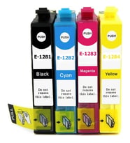 Photo Print® EPSON T1281-T1284 Uyumlu İthal Muadil 4 Renkli Kartuş Seti (Çok Renkli)