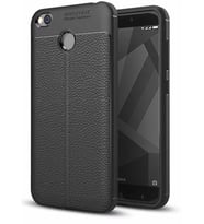 Xiaomi Redmi 4x Kılıf Deri Tarzı Niss Silikon Case (Siyah)