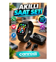 Akıllı Saat ve Kablosuz Kulaklık Seti 3D Ekran Sağlık Takibi Bluetooth Ses Deneyimi