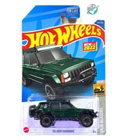 Hot Wheels - Jeep Cherokee (1/64) Yeşil - Yurt Dışı Uzun Kartonet - 2022 Case