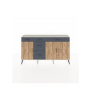 Arges Konsol 2 Raflı 5 Çekmeceli 3 Kapaklı 176x30x99 Aytaşı-Çam/Antrasit