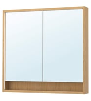 Banyo Duvar Dolabı, Meşe Görünümlü, 100x15x95 cm