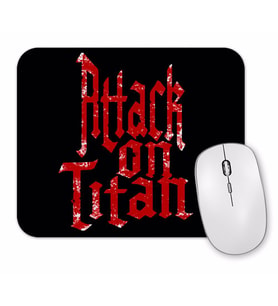 Attack On Titan Font Logo 001 Mouse Pad