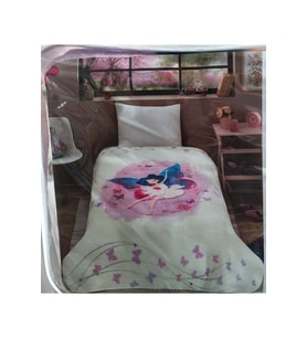 Özdilek Prime Tek Kişilik Çocuk Battaniye (155x215)-Fairies Yeni (Krem)