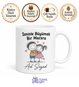 Kardeşe Doğum Günü Hediyesi Kişiye Özel Esprili Baskılı Kupa Bardak