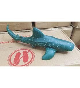 Plastik Oyuncak Büyük Boy Hayvan Balina Köpekbalığı Whale Shark 23 cm