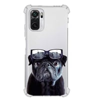 PrintiFy Xiaomi Redmi Note 10S Uyumlu Köpek 3 Baskılı Şeffaf Köşe Korumalı Antişok Kılıf