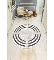 Dijital Baskı Modern Kaymaz Taban Halı H0307