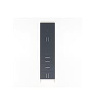 Hyperion Dolap 4 Raflı 3 Çekmeceli 4 Kapaklı 60x44x243 Aytaşı-Antrasit
