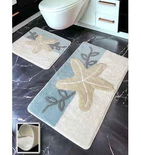 Merrimack Açık Mavi 2li Banyo Paspası (60x100 50x60 cm)