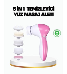 5 i 1 Arada Yüz Temizleme Cihazı - Masaj, Fırça, Peeling Ve Krem Uygulama Atlı