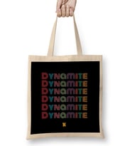 Bts Dynamite Repeated Text Dynamite Bez Çanta Uzun Saplı