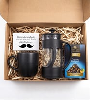 Babalar Günü Çay Keyfi Hediye Kutusu (French Press & Kupa & Aromalı Çay), Babaya Hediye