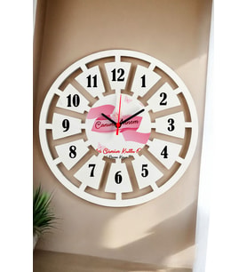 Anneler Günü Hediyesi Duvar Saati 40cm 005 (Beyaz)