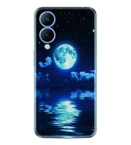 Vivo Y17S Kılıf Resimli Desenli Baskılı Silikon Night Moon 1133