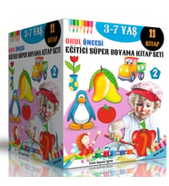 Okul Öncesi Eğitici Süper Boyama Kitap Seti (11 Kitap)
