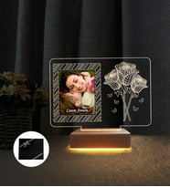 Öğretmenler Günü Hediyesi Resimli Gece Lambası Hediye Led Masa Lambası (Sarı)