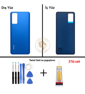 Xiaomi Redmi Note 11 Pro Alacakaranlık Mavisi Arka Pil Kapağı + Yapıştırıcı ve Vida Seti