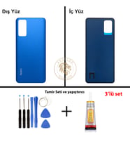 Xiaomi Redmi Note 11 Pro Alacakaranlık Mavisi Arka Pil Kapağı + Yapıştırıcı ve Vida Seti