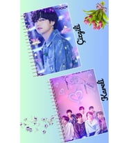 Bts jin jimin v jungkook suga defter seti 2 adet A4 boyutu 21*30 çizgili + kareli 60 syf