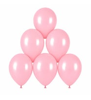 Pembe Renk Lateks makaron Balon (30 cm) - 6 Adet
