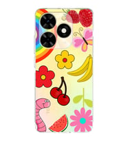 PrintiFy Tecno Spark Go 2023 ile Uyumlu Water Color 5  Kamera Korumalı Şeffaf  Kılıf