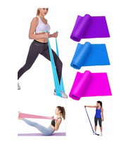 3'lü Pilates  Direnç Lastiği Seti 3 Adet Pilates Lastik Seti Bandı 7,5x90 Cm