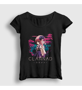 Presmono Kadın Siyah Tomoya Nagisa Anime Clannad T-Shirt 556183tt