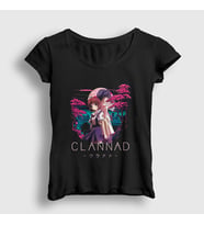 Presmono Kadın Siyah Tomoya Nagisa Anime Clannad T-Shirt 556183tt