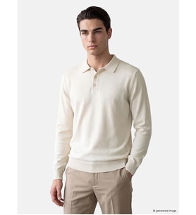 LCWAIKIKI Classic Bej Polo Yaka Erkek Triko Kazak