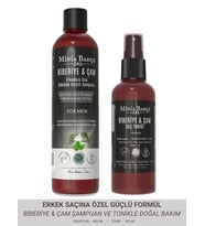 Erkek Saç Bakım Seti – %100 Doğal Şampuan & Tonik, 400 ml + 100 ml  Dökülme Karşıtı & Canlandırıcı Bitkisel Bakım