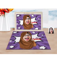 BK Gift Kişiye Özel Kadın Arapça Öğretmeni Karikatürlü 1000 Parça Profesyonel Puzzle-1