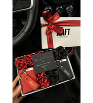 Retro 2'li/Rose Box Set - Kırmızı&Siyah  RS00014