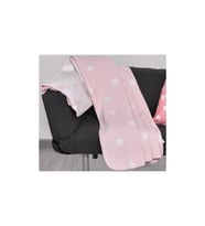Pembe Yıldızlı Pamuklu Bebek Battaniyesi