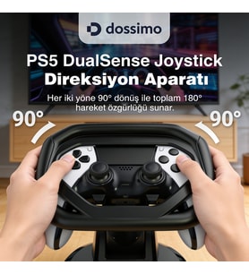 Dossimo PS5 DualSense/DualSense Edge Oyun Kolu Uyumlu Yarış/Oyun Direksiyonu - PS5-D1