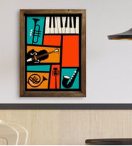 BK Gift Cafe & Bar & Restaurant Konseptli Doğal Masif Ahşap Çerçeveli Tablo 45x65cm-47
