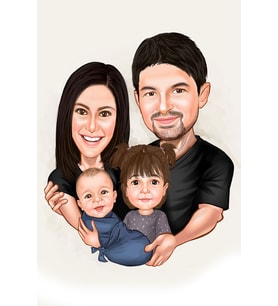 Ateş Anıt Aile Karikatür biblo-05