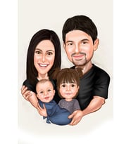 Ateş Anıt Aile Karikatür biblo-05