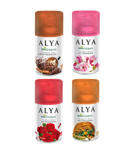Nature's Scents Coffee Latte-Anti Tobacco - Rose - Magnolia Oda Kokusu Yedek Makine Spreyi  4x250 m